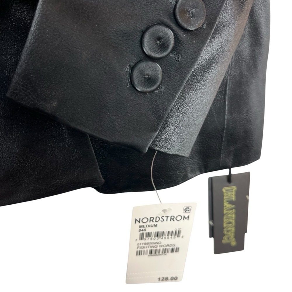 BLANKNYC Vegan Leather Blazer in Fighting Words Medium New with tags - Picture 9 of 14
